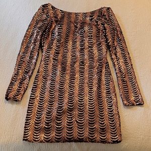 Gorgeous gold sequin mini dress!